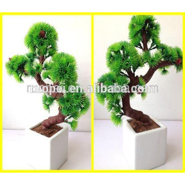 Beautiful Artificial Mini Bonsai Pots Greeting Pine For home and hotel Decoration